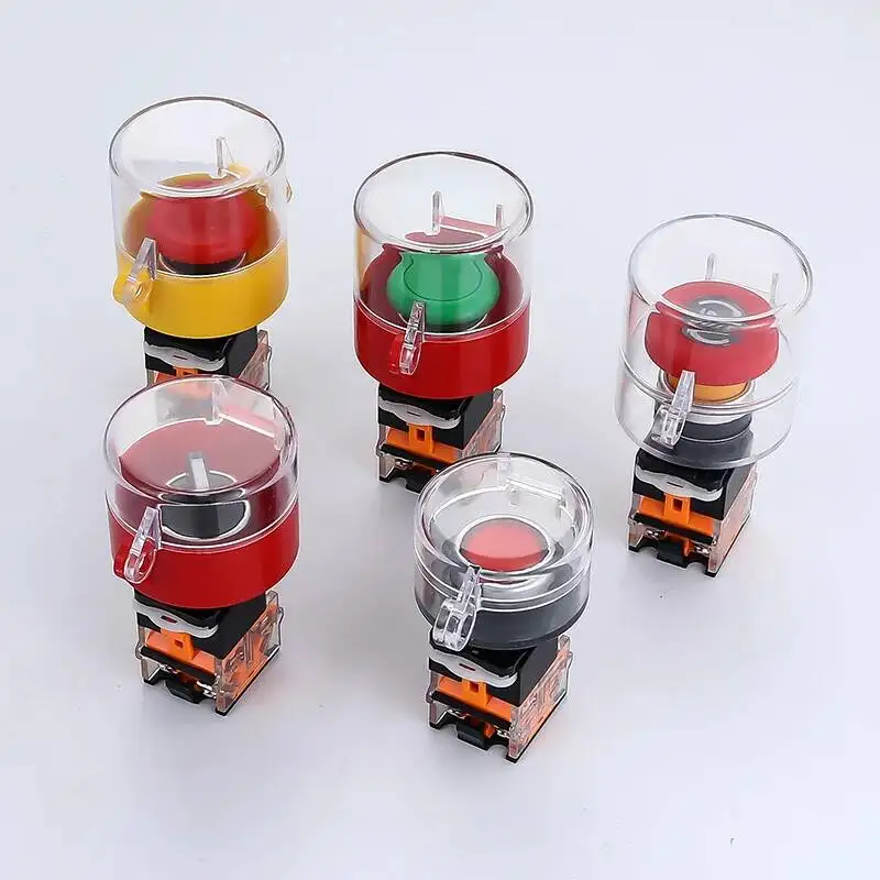 16/22mm Emergency Stop Push Button Switch Accessory Protective Cover LA38-11 Self Reset Buttons Knob Box Small Size