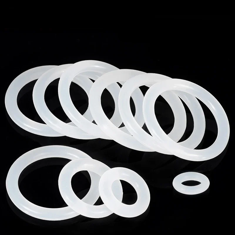 VMQ CS 1.5mm White Silicone Sealing Ring Food Grade Silicone Insulation Shape Sealing O-ring Silicone Ring OD4-40mm