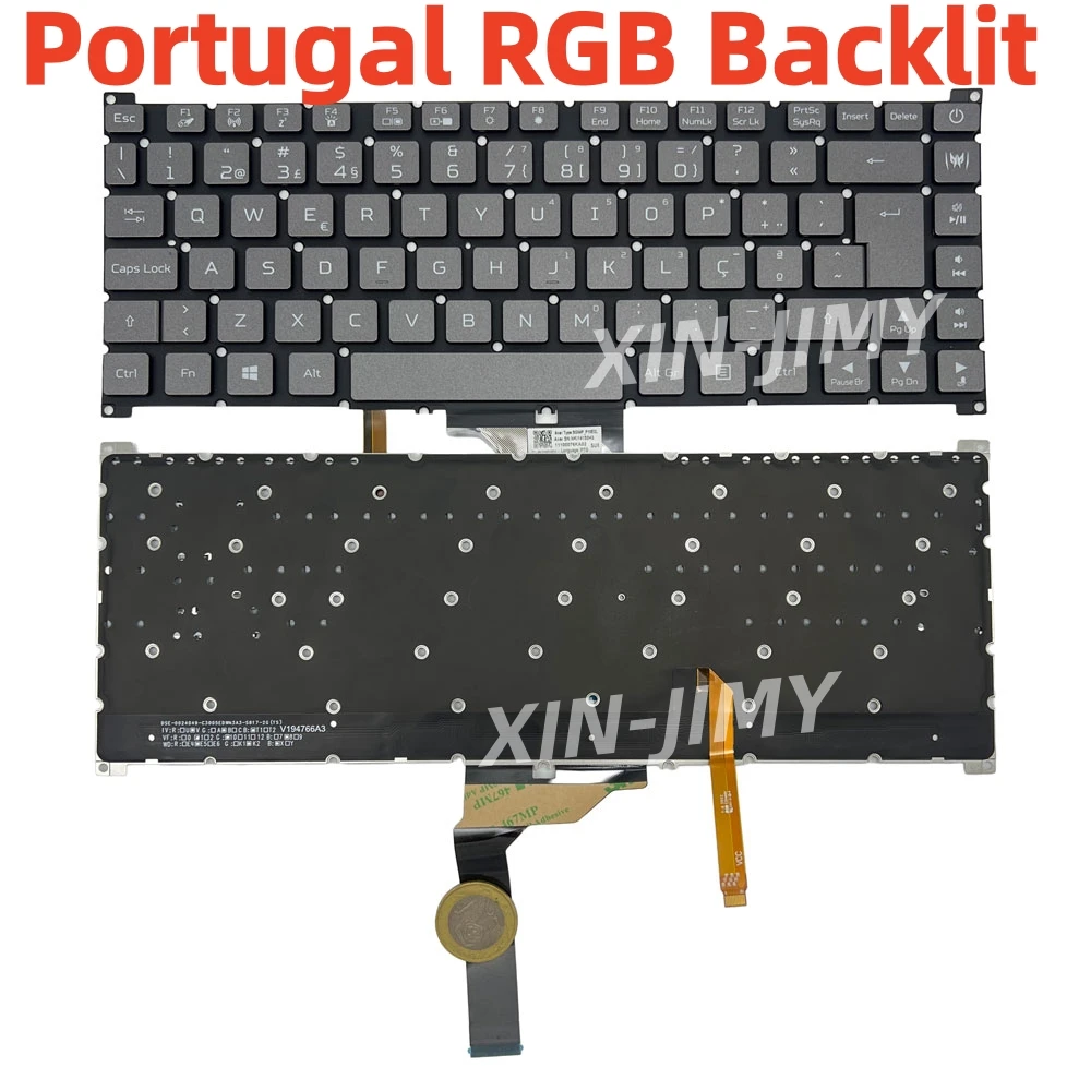 

PT314-51 Portuguese keyboard ForFor Acer Predator Triton PT516-52S PT516-51S 300SE PT314-51S SG04P-P12E3L PO RGB Backlit