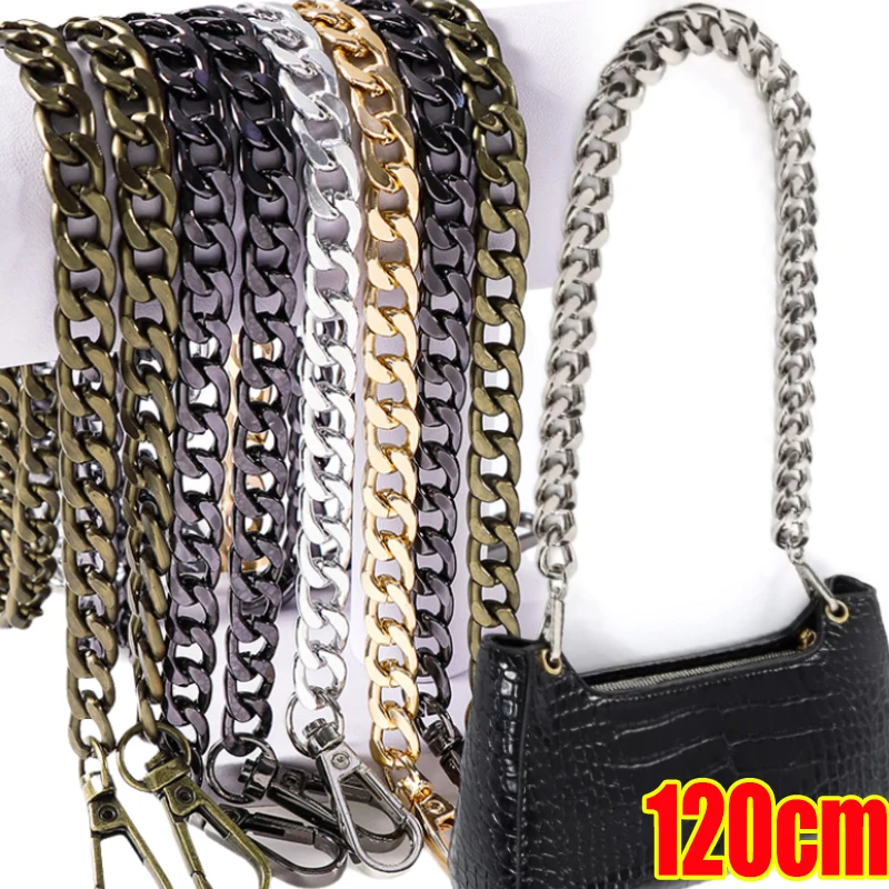 Metal Aluminum Bag Chain Strap Handle Shoulder Crossbody Handbag Bag Diy Metal Replacement Chains Bag Parts Accessories