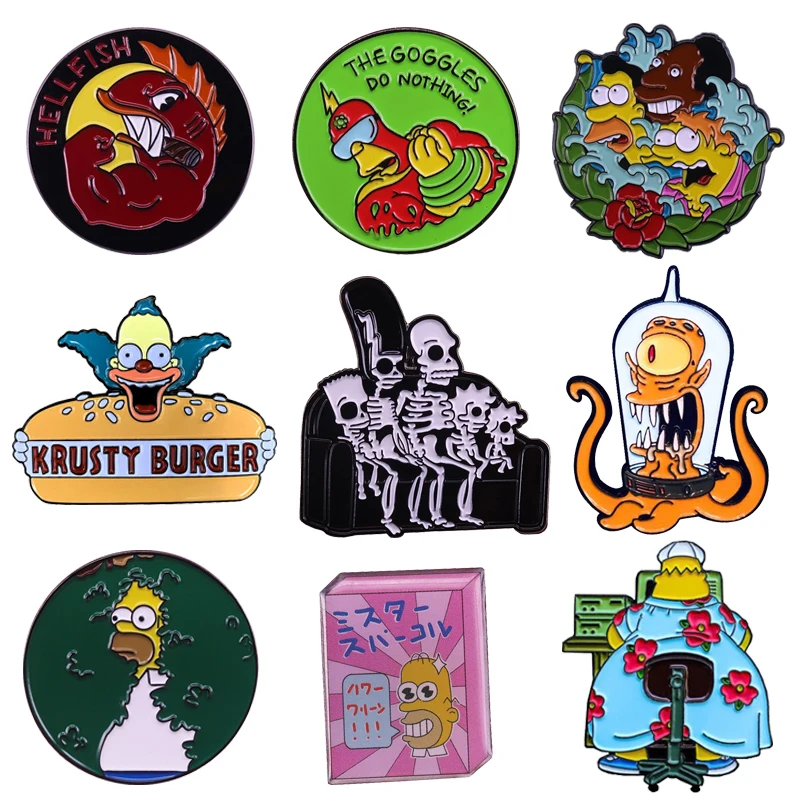 Enamel Pin Cartoon badge Lapel Pins for Collar Backpacks Cool Pins on Clothes Jewelry Accessories Brooches Gifts