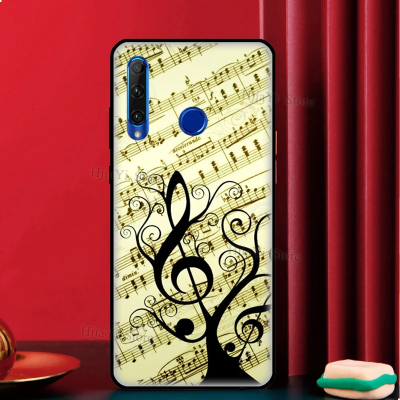 Music Notes Treble Clef Phone Case For Honor Magic 5 4 Lite 50 70 90 8X 9X 10 Lite X6 X7 X8 X9 X8a X9a Back Cover