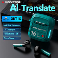 Monster XKT16 AI Translation Headphones Wireless Bluetooth Real-Time Translation Earphones Long Endurance Translator Earbuds