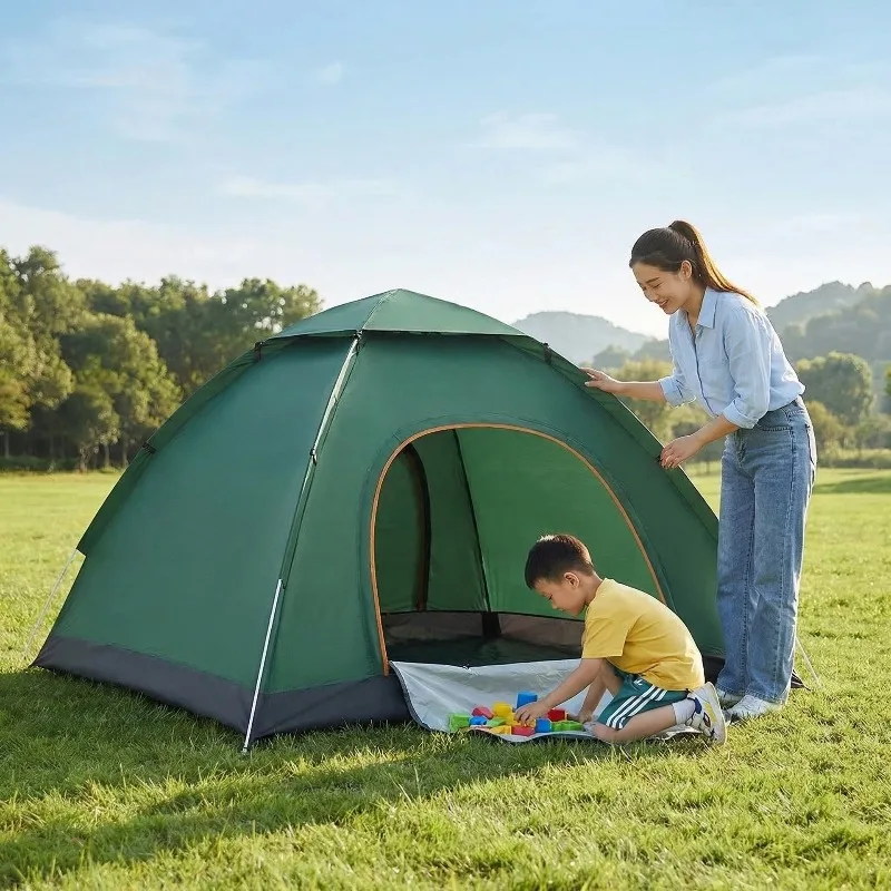 Instant Deploy Tent Sunproof Rainproof Insulated 2-3 Person Camping Beach Portable Foldable Camping Tent Ultralight Tent