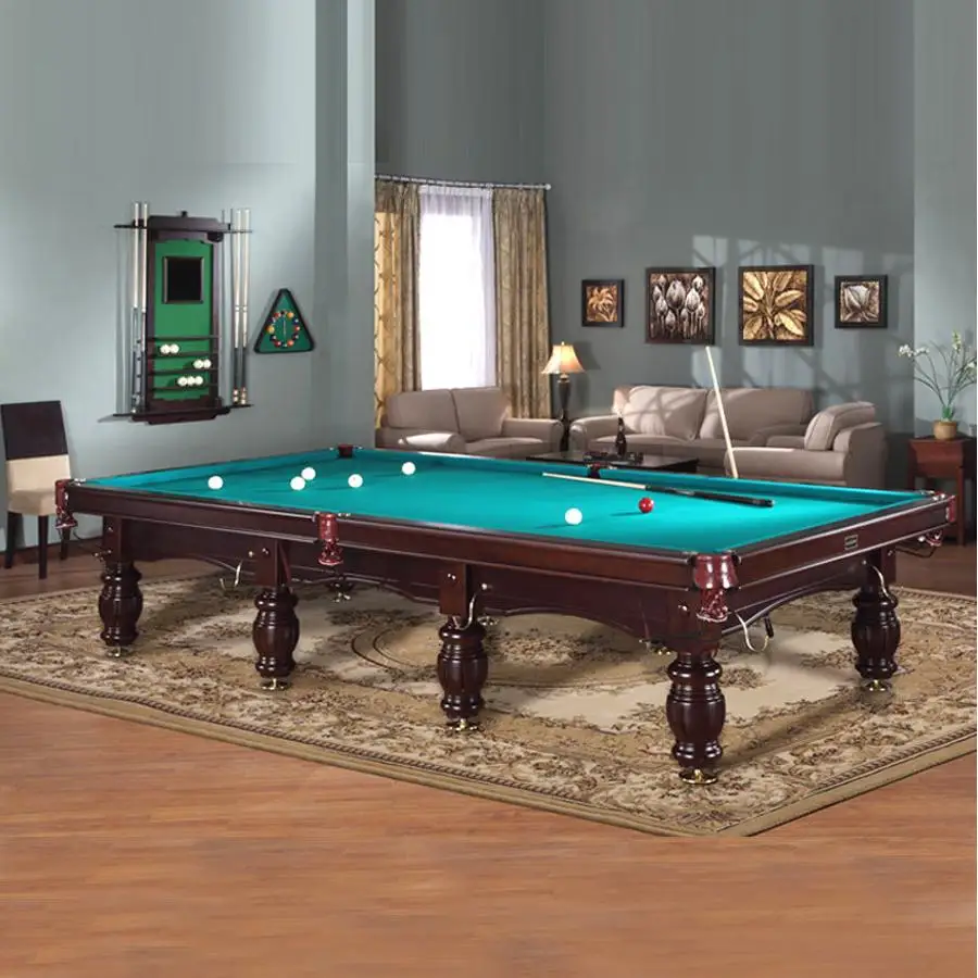 Custom Classic Vintage Style Marble Slate Oak 12ft Professional Russian Pool Table
