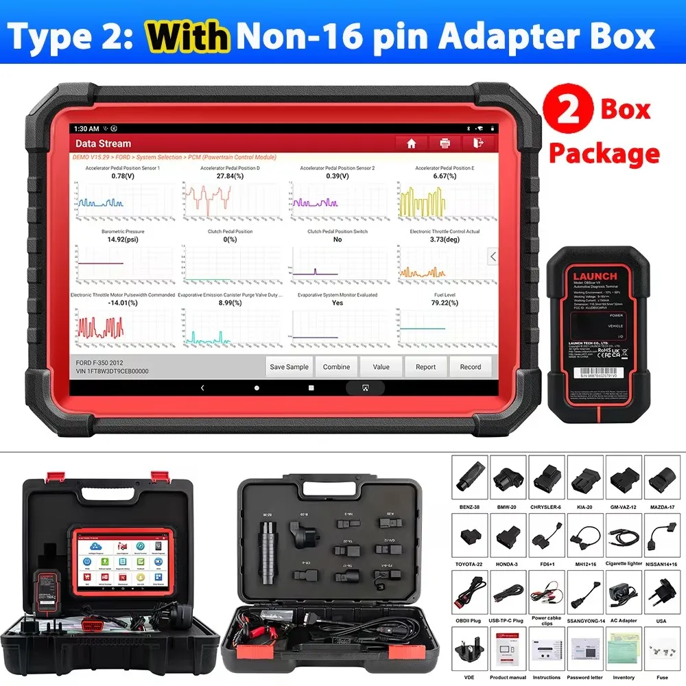 LAUNCH X431 PRO3S+ V5.0 OBD2 Scanner ECU Codering Bidirectioneel Alle Systemen Auto Diagnose Tool Alle Service CANFD FCA DOIP