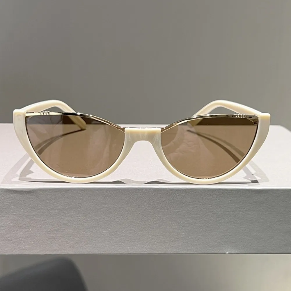 New Half-frame Cat Eye Sunglasses Outdoor Street Photography UV Protection Sun Glasses Scratch Resistant Cycling Shades