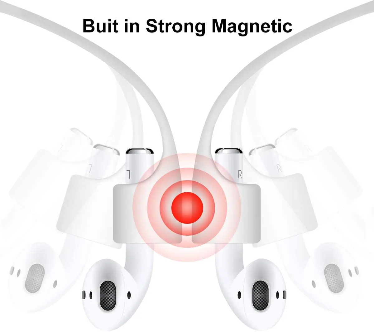 แม่เหล็กหูฟังไร้สายแขวนเชือกสำหรับ Airpods Mi Airdots หูฟังไร้สายบลูทูธคอเชือกสายไฟ