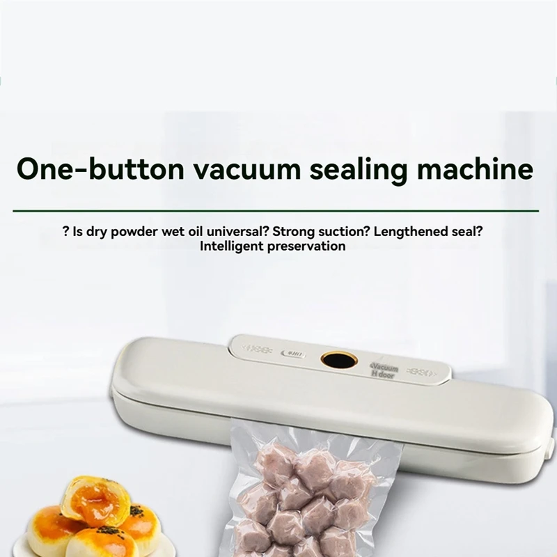 Вакуумный упаковщик Маленькая вакуумная машина для пищевых продуктов Машина для сохранения свежести Компрессионная машина для запечатывания Бытовая машина для запечатывания (ЕС)