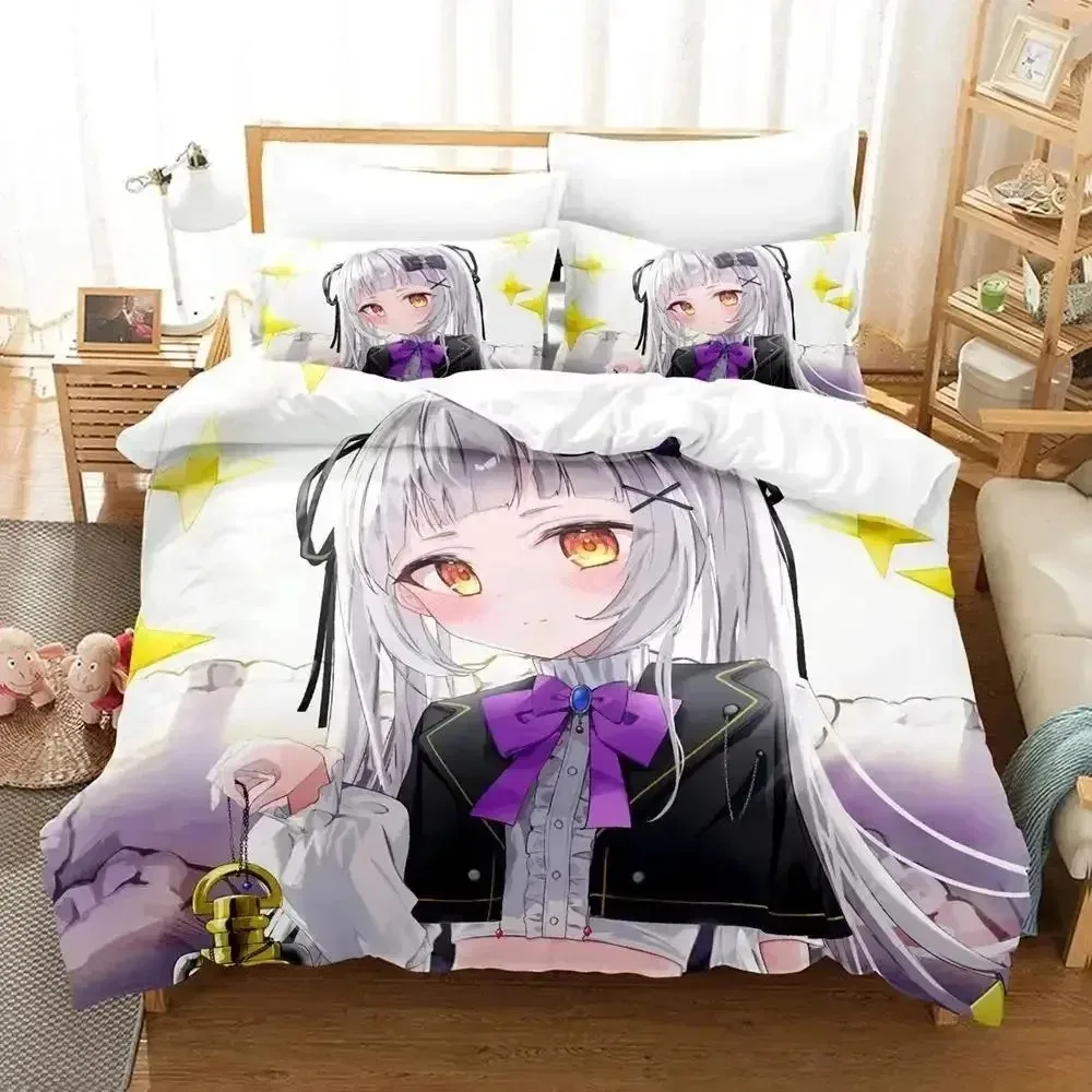 

New Murasaki Shion Bedding Set 3D Printed Suitable for Bedroom Duvet Cover Set With Pillowcases Kids Home Textile