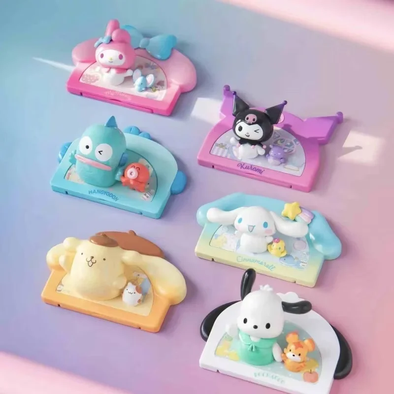 Sanrio Family My Home Refrigerator Sticker Series Blind Box Refrigerator Decoration Mystery Gift Box Collection Girl Toy Gift