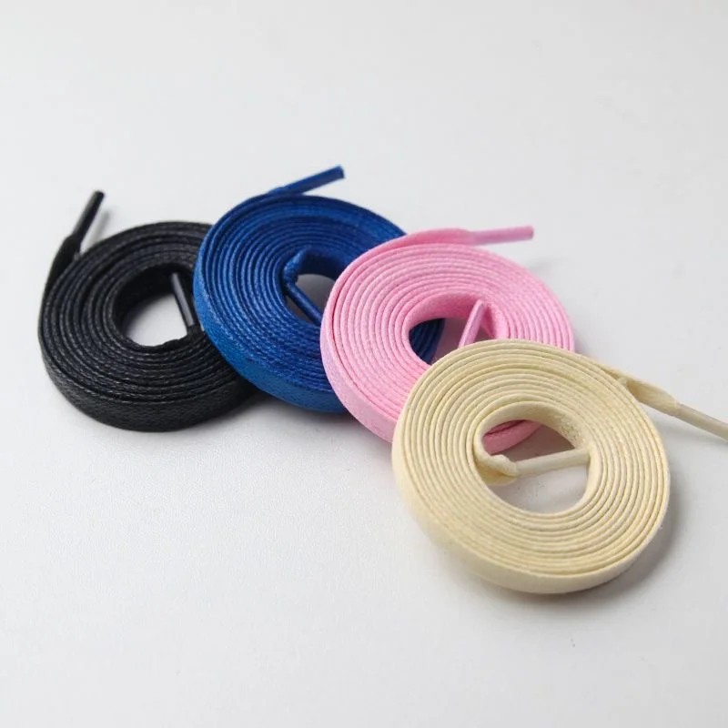 High Quality Flat Cotton Shoelaces For Sneakers Sport Casual Basketball Shoes Laces Beige Black White Shoestrings Dropship