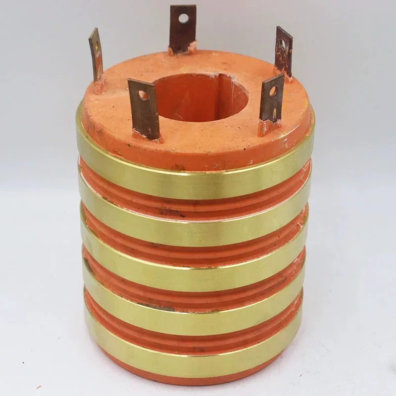 5‑Way Collector Copper Ring ID 60‑90mm OD 140mm Height 160mm 1Pcs Conductive Industrial Rotating Conducting Accessory