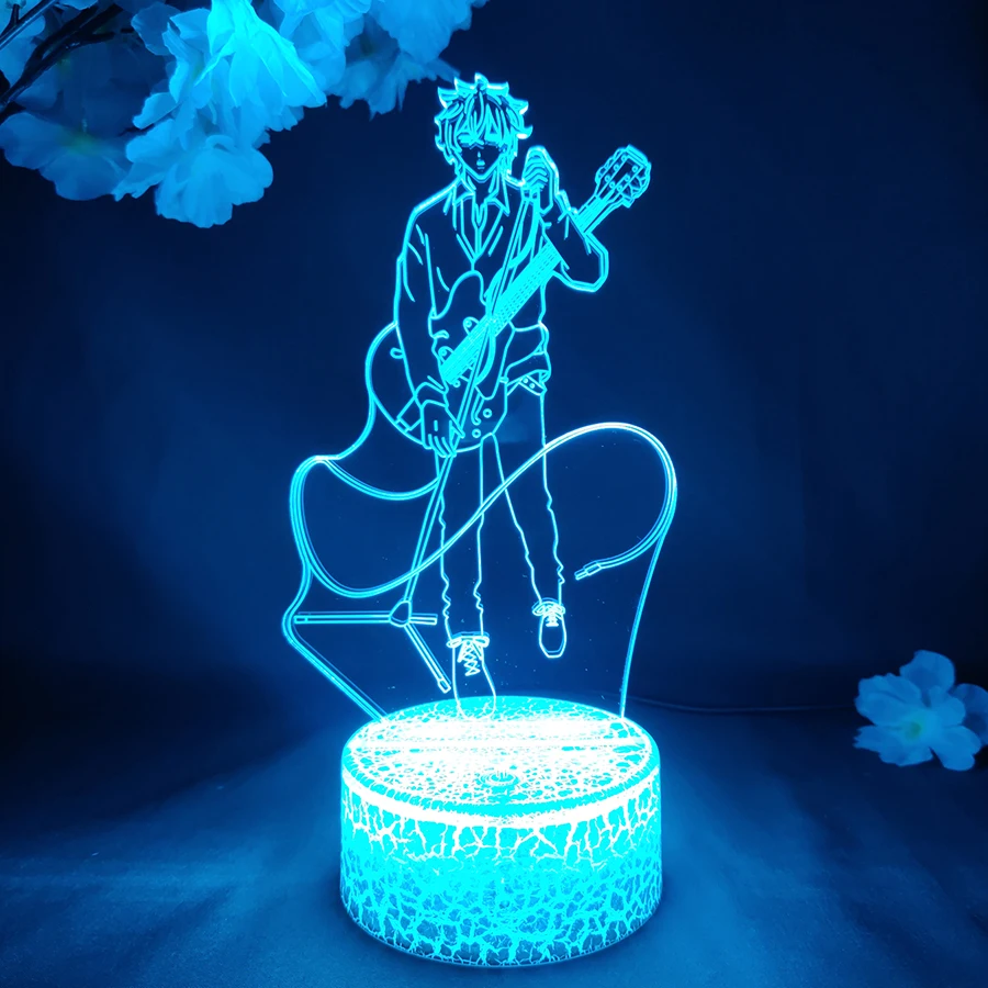 Sato Mafuyu Figurine 3D LED Manga Anime Lamp Harajuku Girl Xmas Gift Acrylic Night Lamp RGB Flashing Gift Desktop Room Decor