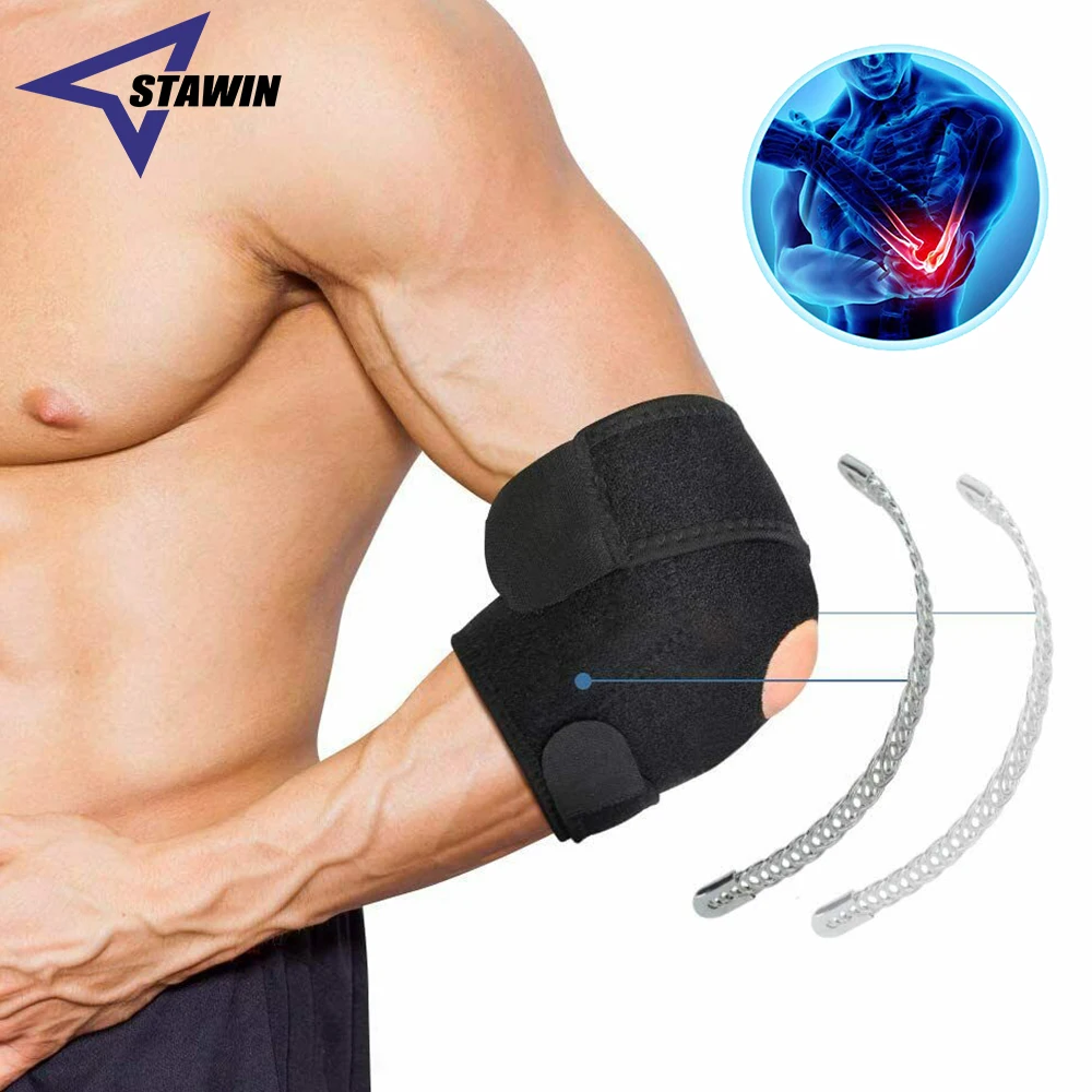 1PC Elbow Pads Band Gym Adjustable Tennis Elbow Support Spring Elbow Brace Arthritis Golfers Strap Elbow Protection Lateral Pain