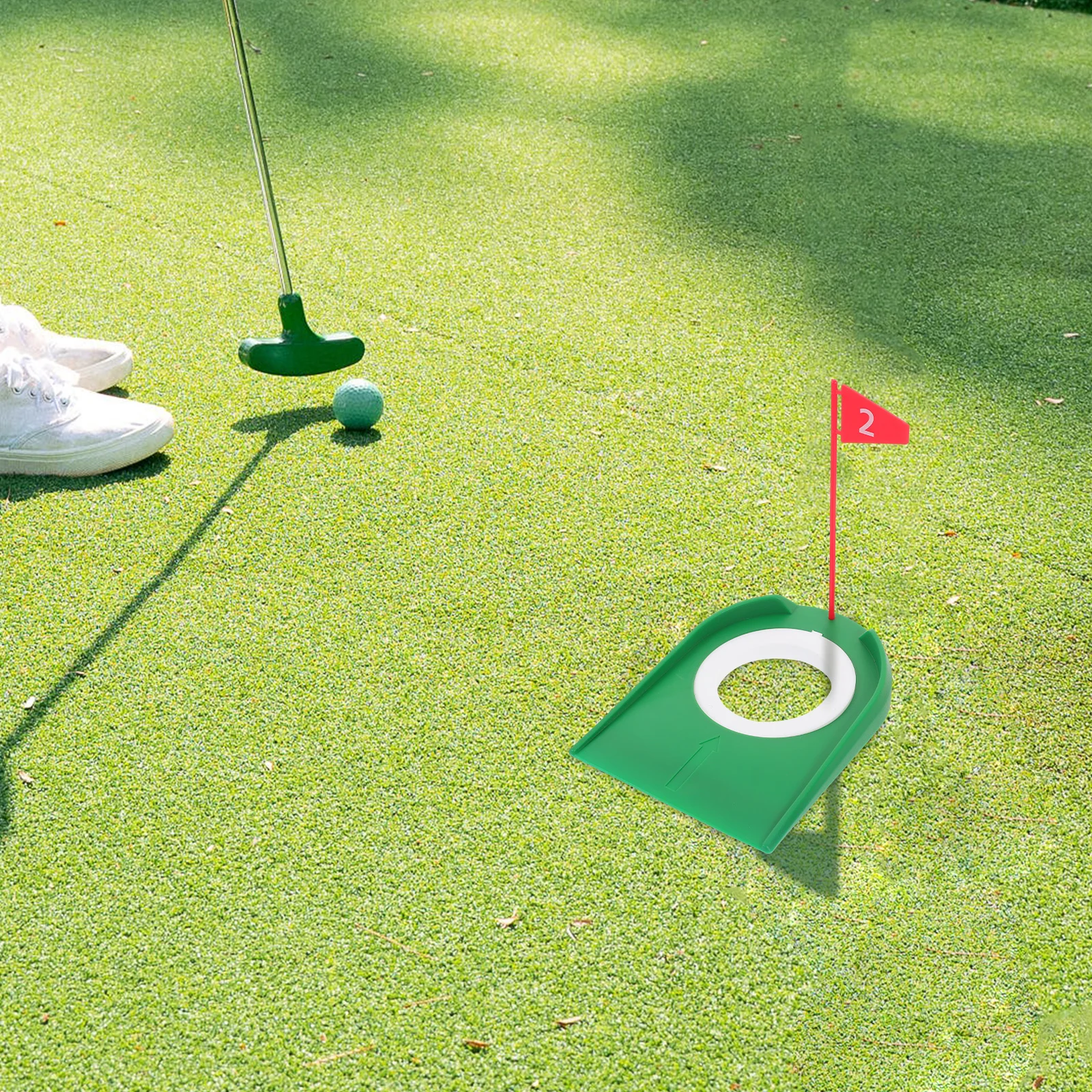 

9 Pcs Putting Cup Plastic Hole Training Aids Portable Easy Clean Indoor Outdoor Golfs Practice Hole Use Push Rod Plate
