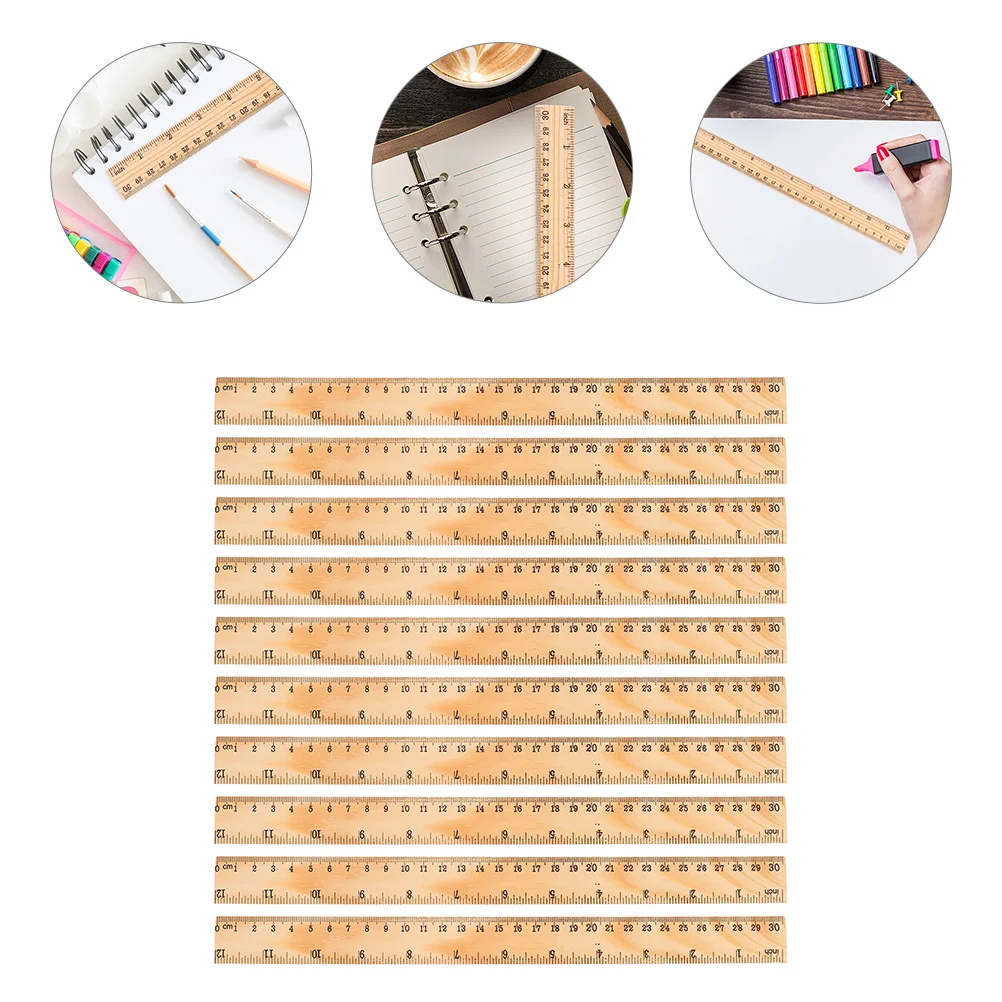 72pcs Double Scale Ruler 12 Inches Straight Classroom Rulers Metric Rulers For Students for Students Kids School Supplies