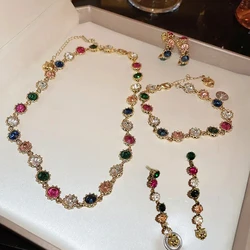 New Arrival Colorful Crystal Bracelets Fashion Strand Bracelet Women Vintage Jewelry