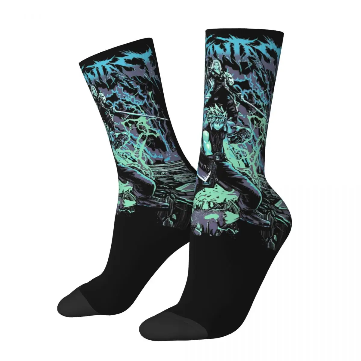 

Crazy Design Final Fantasy Game Fans Lover Theme Design Sports Socks Merch All Season Cute Middle Tube Socks Breathable