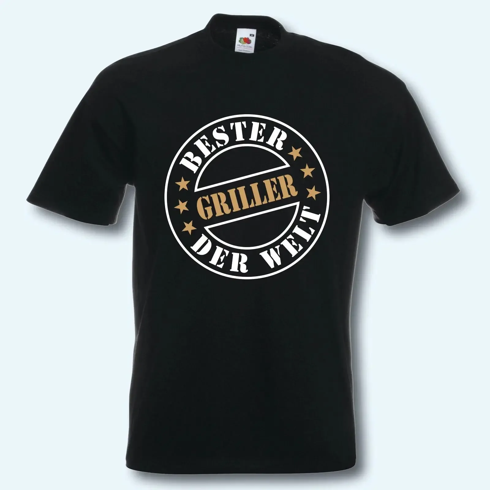 T-Shirt „Bester Grillmann der Welt“, lustige Grillparty, Grillen, Vintage-Stil, gewaschenes Oberteil für den Alltag, weich, Unisex, leicht atmungsaktiv