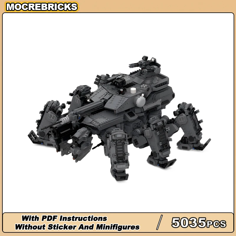 

Classic Movie Mecha Series MOC 6-Pod Walking Tank Building Block Assembly Model DIY Originality Bricks Collector Sets Toy Gifts