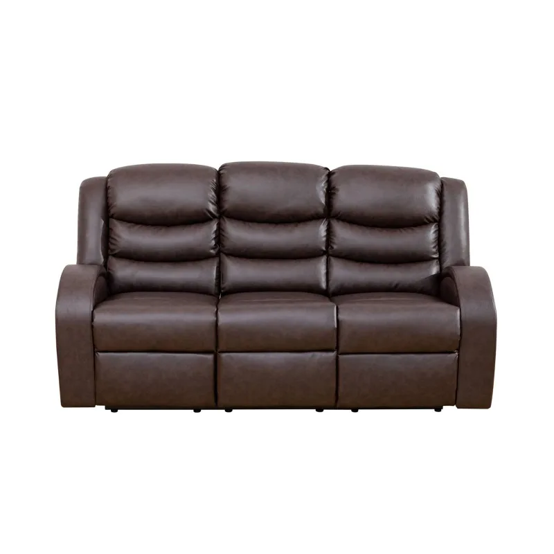 

Brown Faux Synthetic Leather Sofa Living Room Sofa living room furniture