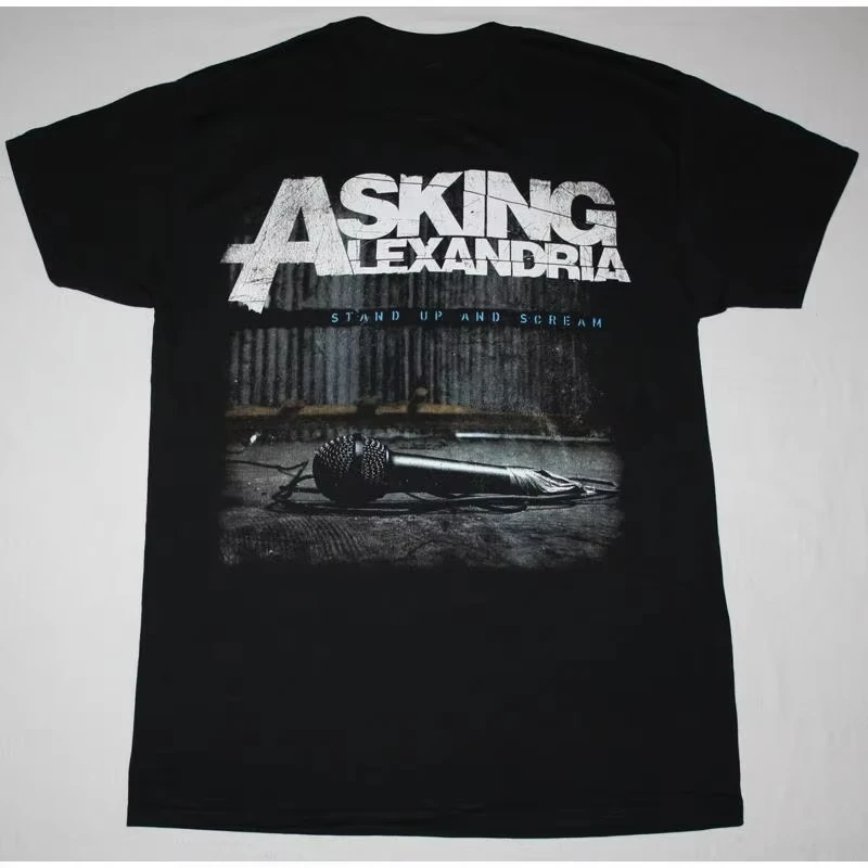 ASKING ALEXANDRIA STAND UP AND Black T Shirt, Men's Cotton T-shirt 2026 New Women's T-shirt,ASKING ALEXANDRIA T Shirt