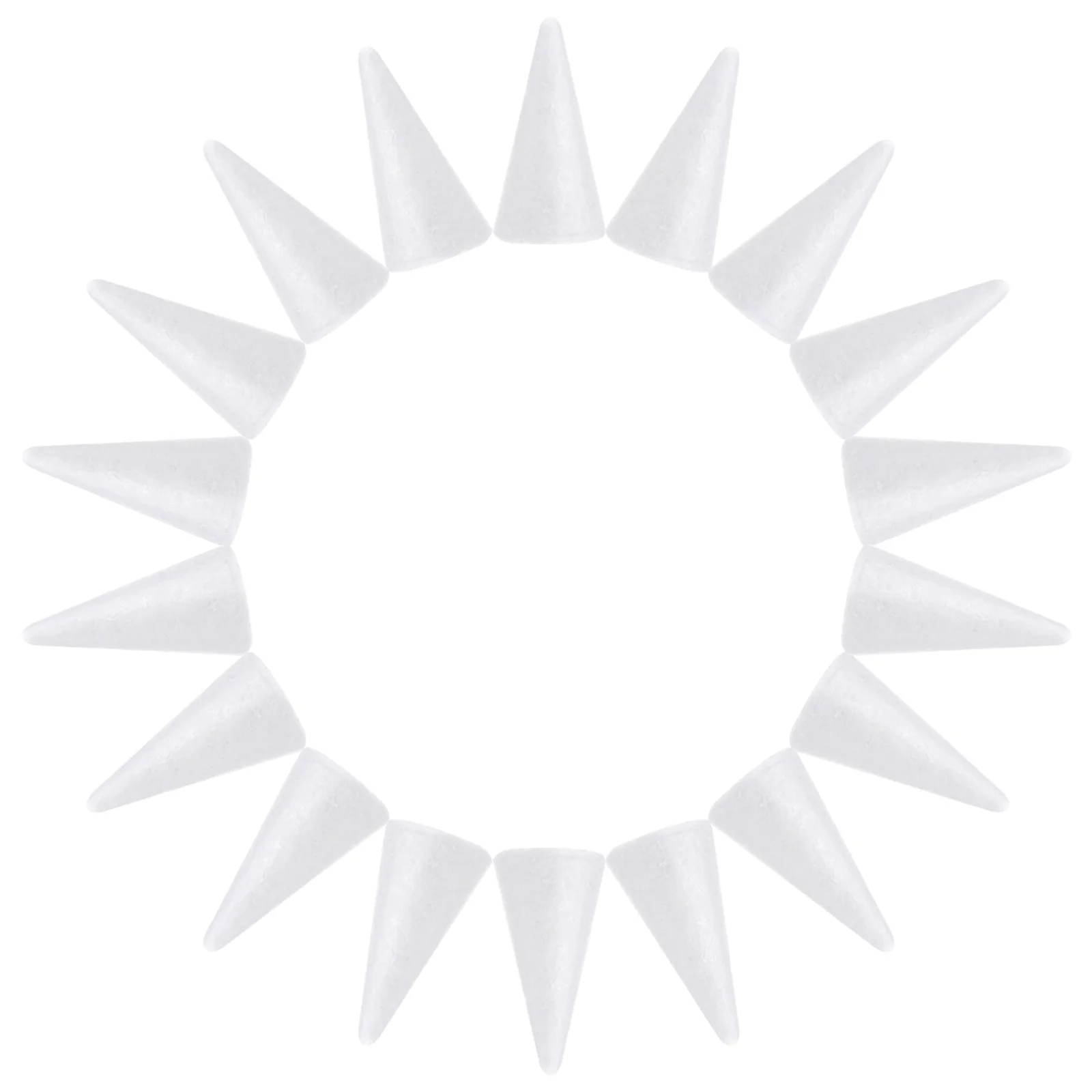 

24pcs Foam Cones Craft Supplies Diy Cone-Shaped Ornaments For Holiday Gnomes Christmas Decorations Art Projects