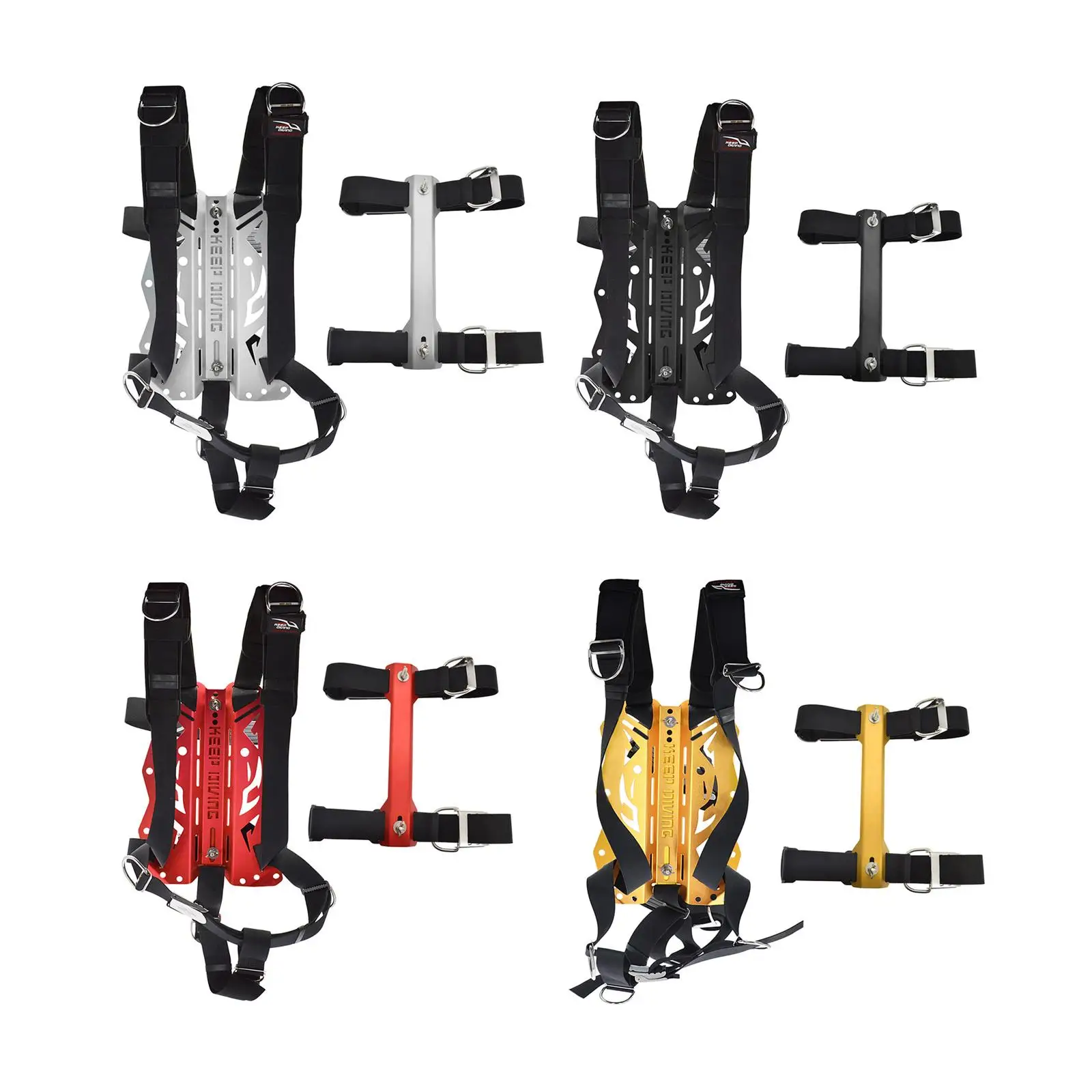 Diving Backplate Set Backmount Ultralight Aluminum Alloy Bracket Back Plate Support for Snorkeling Underwater Summer Scuba Dive