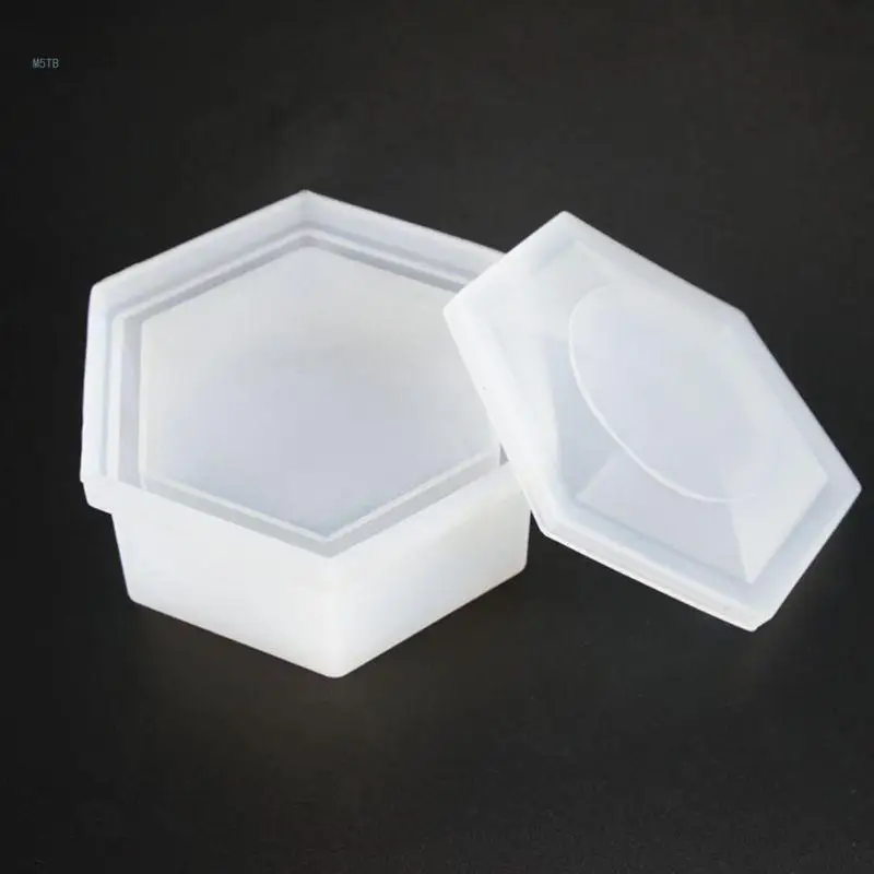 

High Mirror Handmade Plum-shaped Silicone Mould DIY Hexagon Storage Box Mold Crystal Epoxy Making Craft Molds Tools Dropship