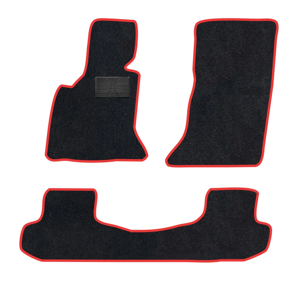 

Автомобильный коврик для Bmw 5 серии 2017-2023 G38 седан с длинной колесной базой, полиэстер, замша, противоскользящая, черная, красная, крепление, отделка, край