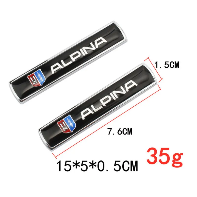 

ALPINA A pair of letter badge car stickers for BMW ALPINA XB7 B8 B7 B4 XD4 B3 Sport version modified side fender logo decoration