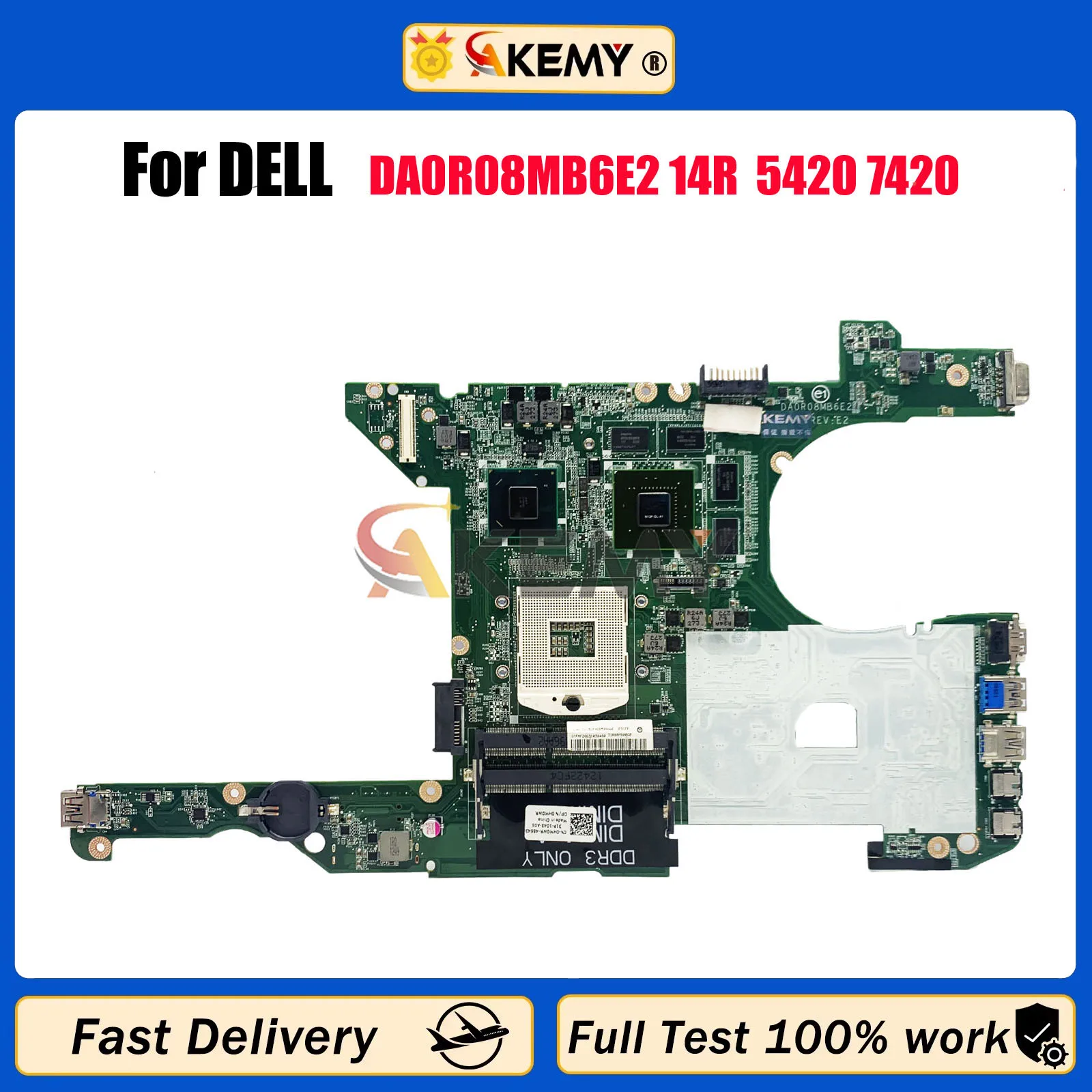 

CN-03C38H 03C38H 3C38H For Dell Inspiron 5420 7420 DA0R08MB6E2 Laptop Motherboard With GPU 100% Tested Working Well 100% Test OK