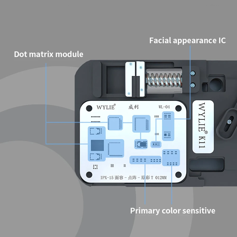 WYLIE Face Lattice Maintenance Fixture for iPhone11 13Pro 14 15Promax Motherboard PCB IC Chip Clamping Phone Face ID Repair Tool