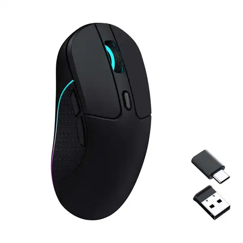 Keychron-ratón óptico inalámbrico M3, dispositivo con cable tipo C, 2,4 GHz y Bluetooth