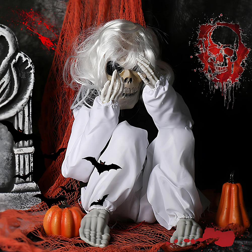 Crying Ghost Halloween Decoration Haunted House Props Bar Trick Props Chamber Madhouse Will Vibrate Female Ghost for Halloween - view 2