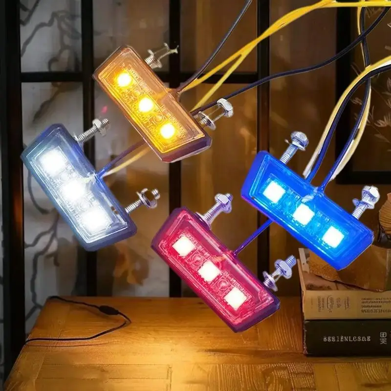 防水 12V LED オートバイナンバープレートライトリアテールライトオートバイ用オートバイナンバープレートホルダーライト