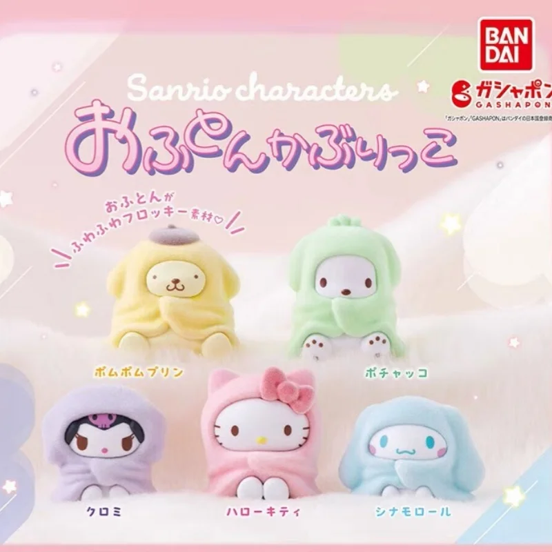 

Bandai Original Gashapon Kuromi Hello Kitty Cinnamoroll Action Figure Characters Toys For Kids Gift Collectible Model Ornaments