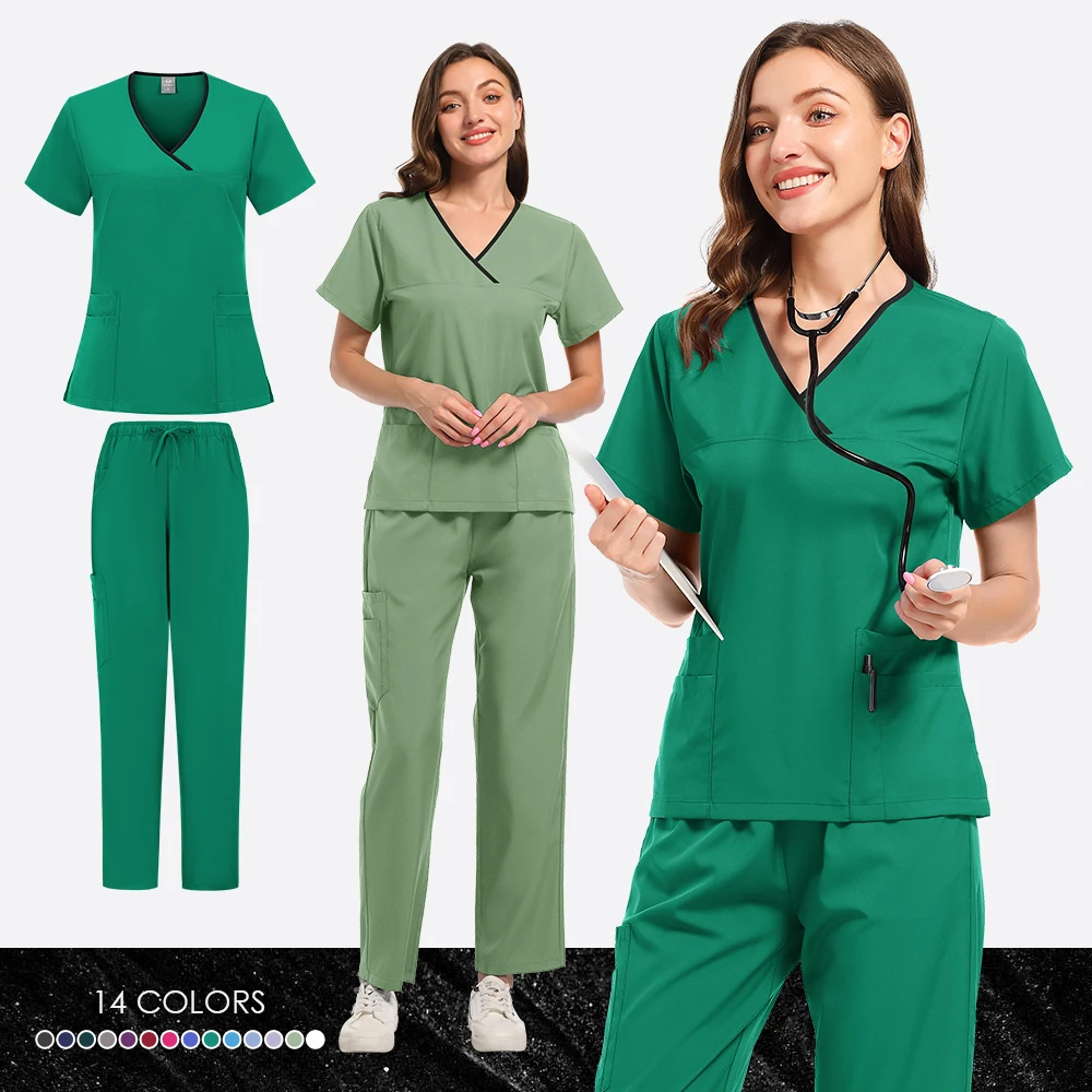 Скрабы для медсестры, новая мода, медицинский скраб, мягкие дышащие брюки для бега, комплект хирургической униформы, женская рабочая одежда для медсестер, клинического врача