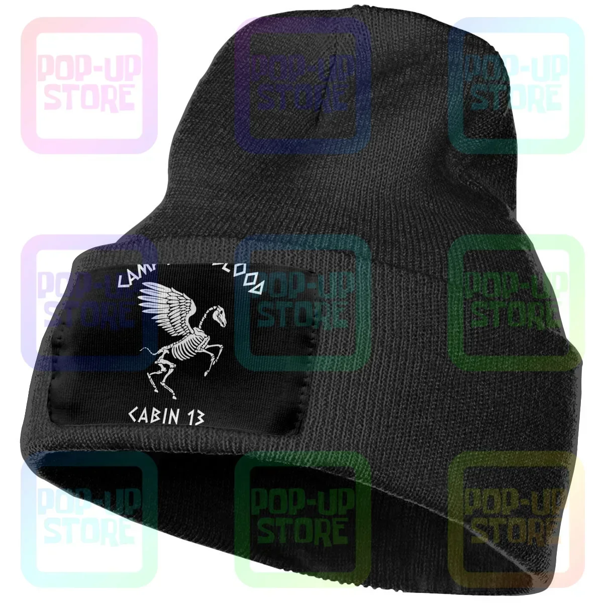 Cabin 13 Camp Half Blood Skeleton Hades Percy Jackson Olympians Boy Knitted Beanie Hat Beanies Cap Rare Vintage