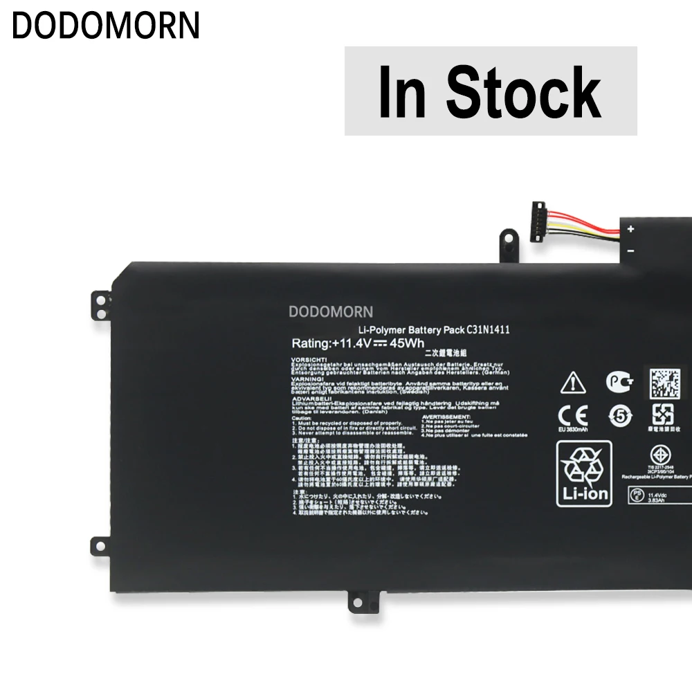 Imagem -04 - Dodomorn-bateria do Portátil para Asus Zenbook U305 Ux305 Series U305fa Ux305fa Ux305fa 3947mah 45wh 11.4v C31n1411 Anos de Garantia