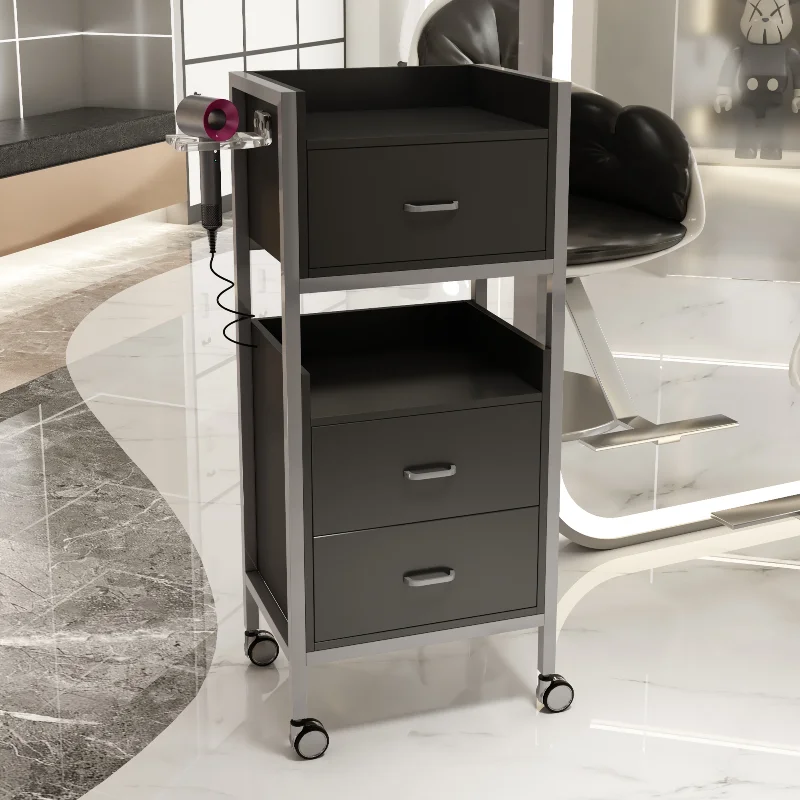 Carrello per manicure Mobili spa Carrello portaoggetti per roulette estetica Estetica portatile Vassoio per salone di bellezza in alluminio Stazioni