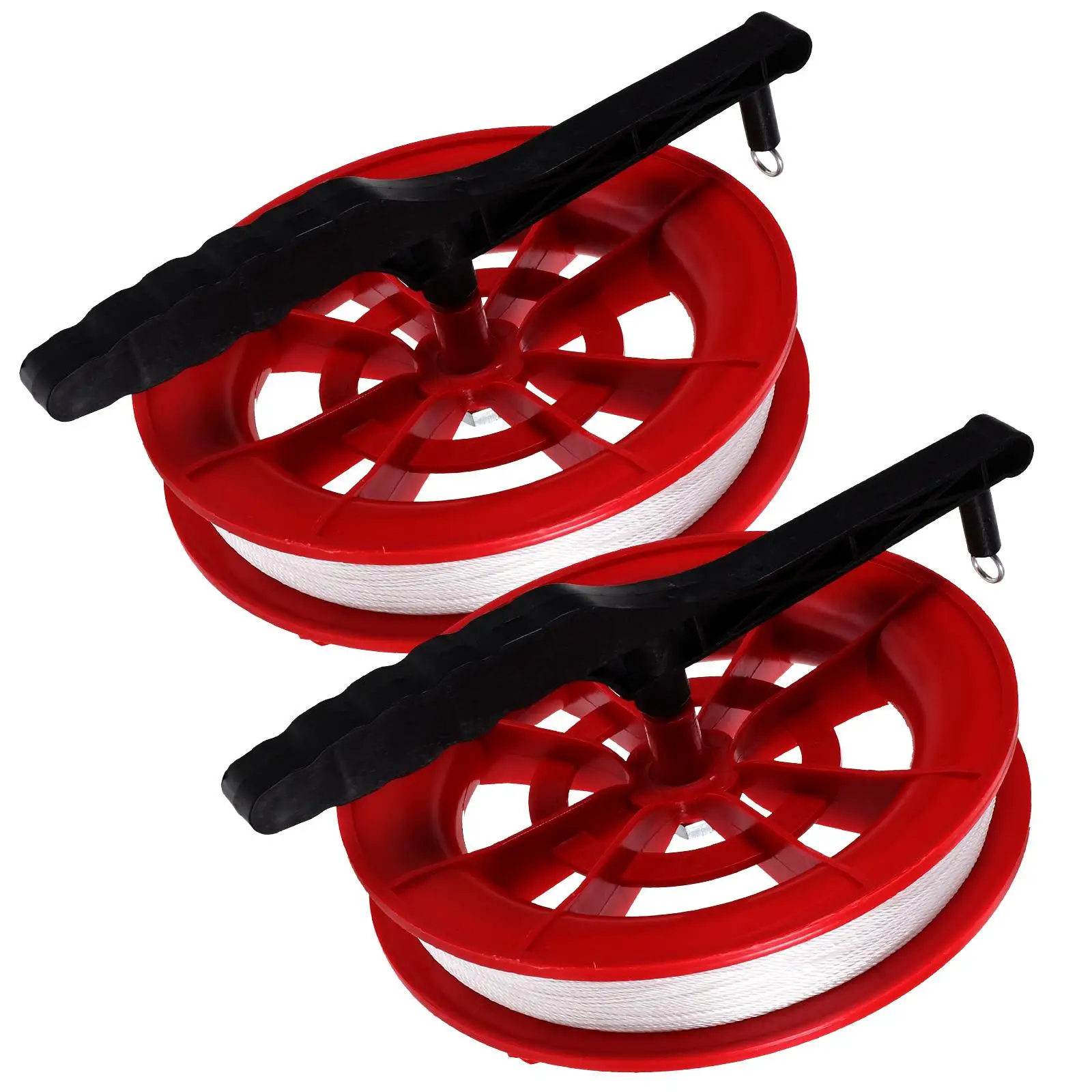 

2 Pcs Kite Reel 17cm Red Wheel 200m Adults Beginner Professional Kite Accessories Winder Tool Outdoor
