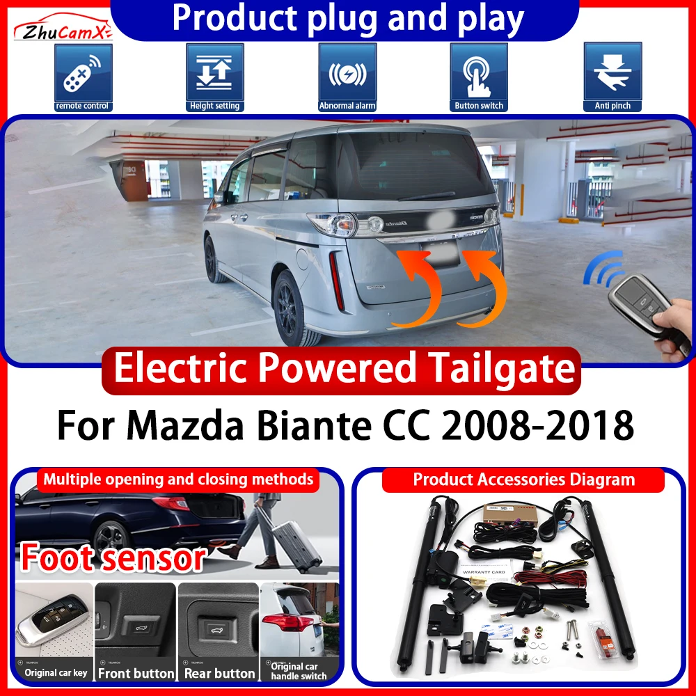 

ZhuCamX Electric OEM Powered Tailgate for Mazda Biante CC 2008-2018 System anti pinch Smart Intelligent Control Gate Lift Kit