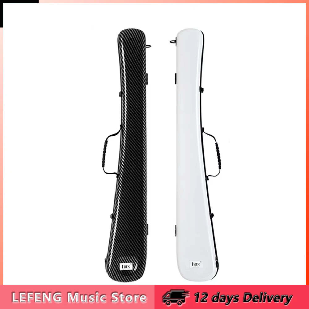IRIN Double Bass Bow Case Carbon Fiber Box Hold 2 Bows Strong Bass String Instruments Accessories Sturdy and Durable Portable