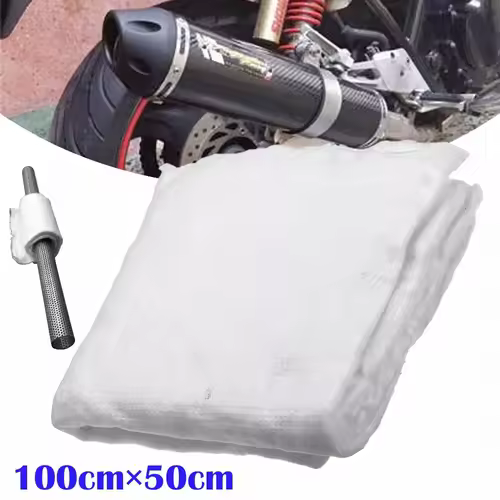 Motorcycle Fiberglass Exhaust Muffler Exhaust Pipe Silencer Cotton Motor Bike Absorb Sound Fibreglass Silencer Car Accessories - Image 3