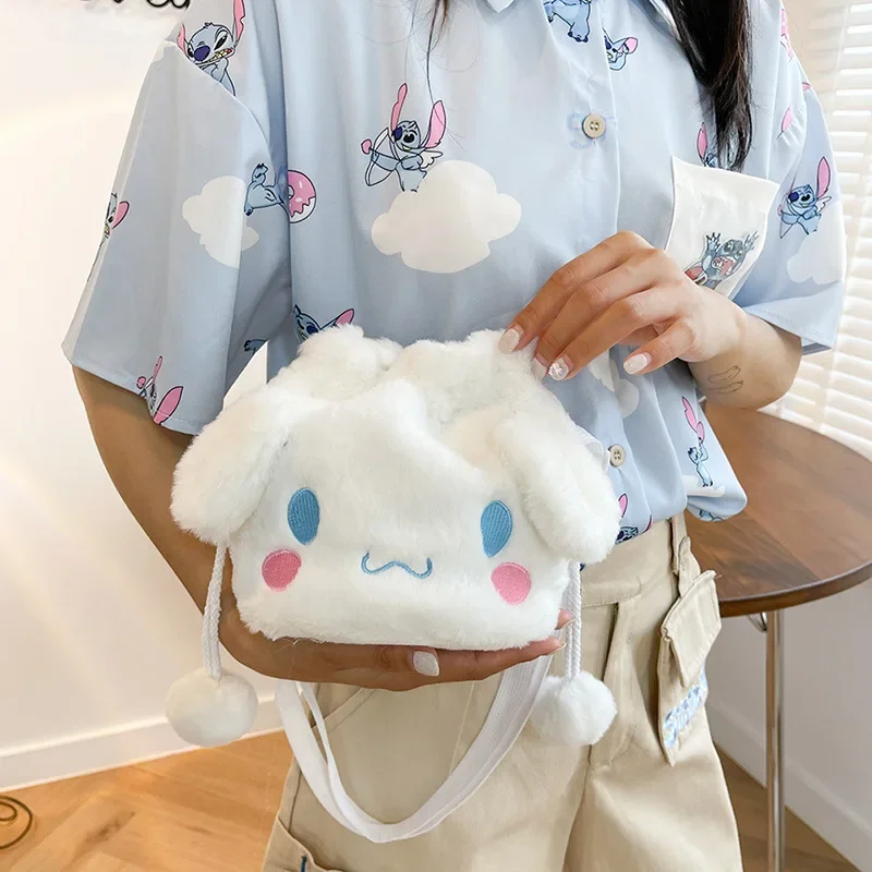 

Cartoon Plush Bag Sanrio Plush Doll Bag cute Cinnamoroll Backpacks Soft Cute Demon Kuromi Crossbody Bag Melody Anime Backpacks