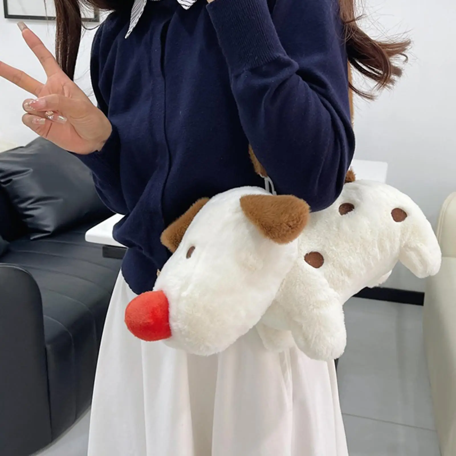 Women Shoulder Bag Creative with Zipper Closure Shoulder Purse Dog Crossbody Bag Dog Bag for Vacation Street Travel Party Adults