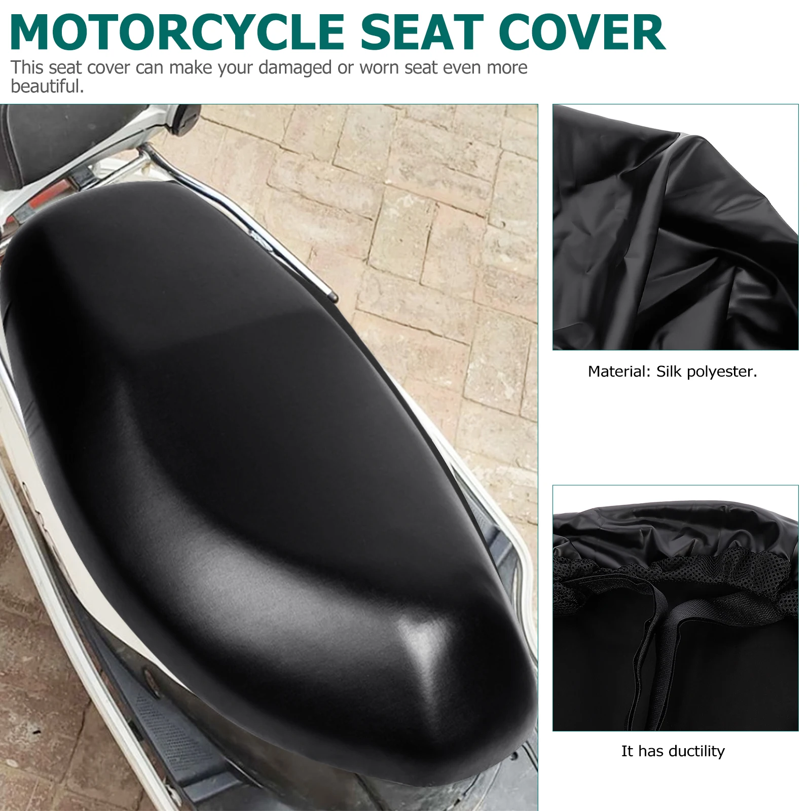 

Flexible Motorbike Seat Cover Waterproof Stretchy Rain Proof Cushion Protector Accessory Motorcycle Seat Cover