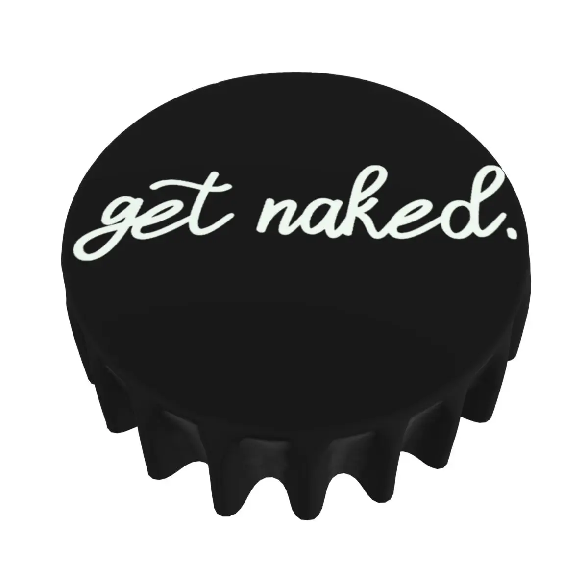 Obtener desnudo. Mantel redondo impermeable, mantel a prueba de aceite para eventos de cocina, cubierta para mesa de comedor, 60 pulgadas